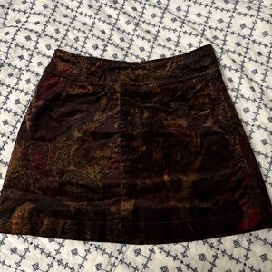 Free People Multicolor Paisley Mini Skirt